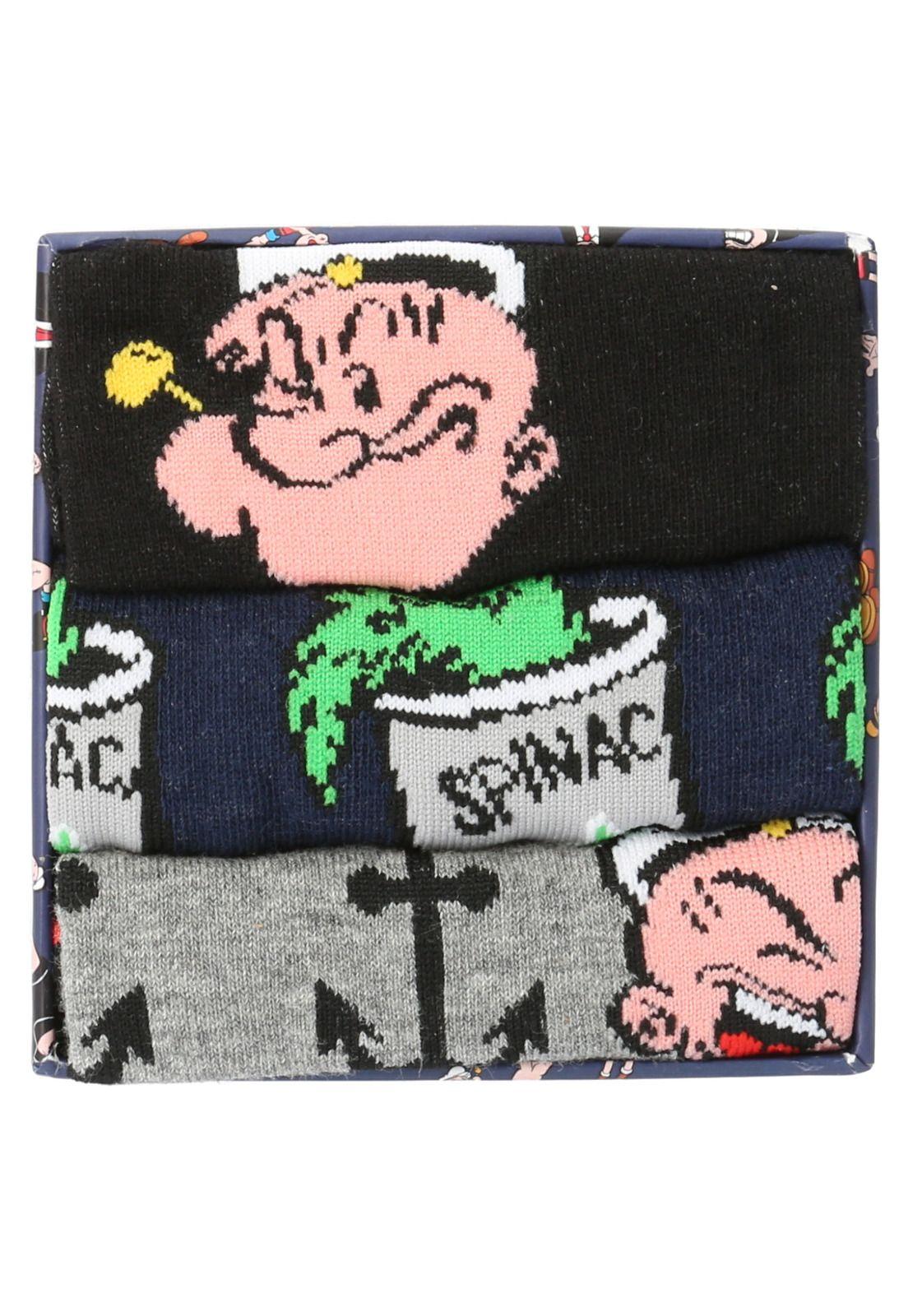 Calcetín Hombre H Pack Gift Popeye Multi-3