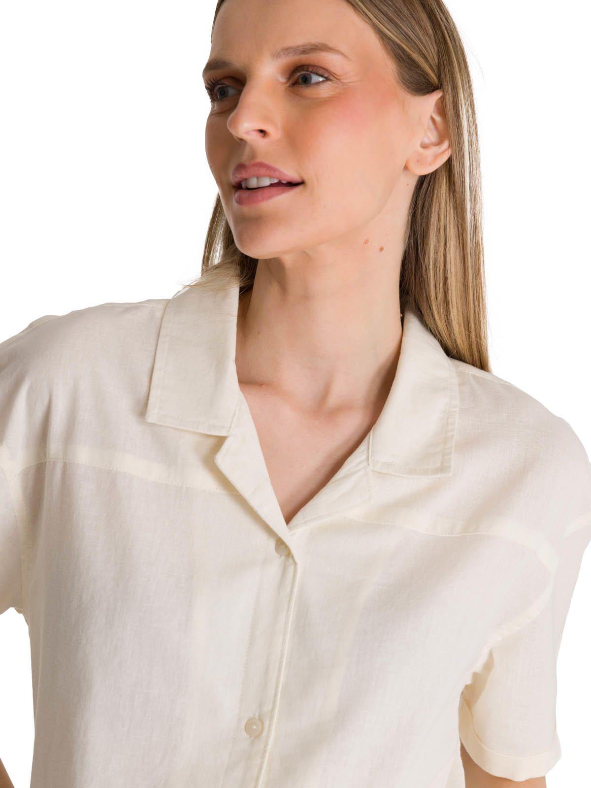 Camisa Manga Corta Mujer Lightweight Camp Blanco-5