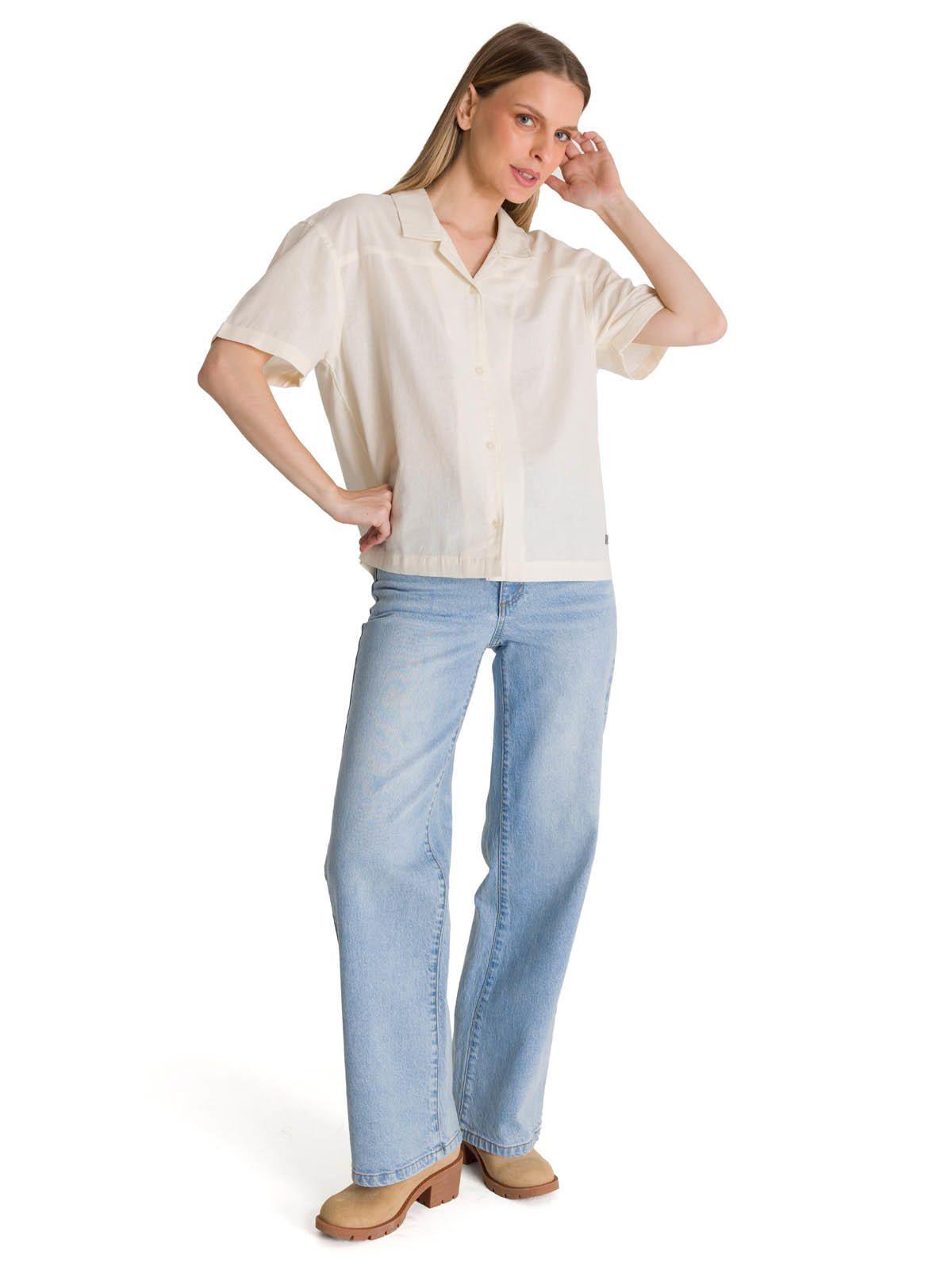 Camisa Manga Corta Mujer Lightweight Camp Blanco-6