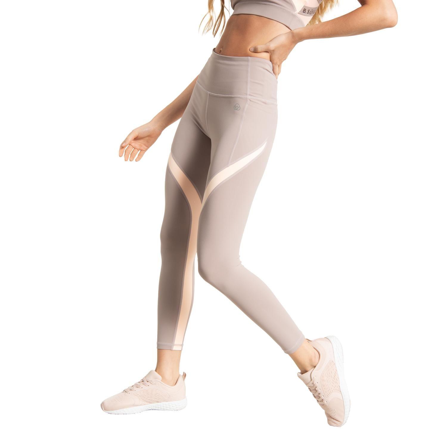 Calza Mujer Hr Panel Ankle Café Claro-0