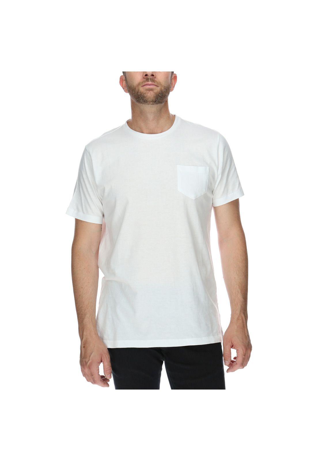 Polera Mc Hombre Foundation Pocket Tee Algodón Blanco-0