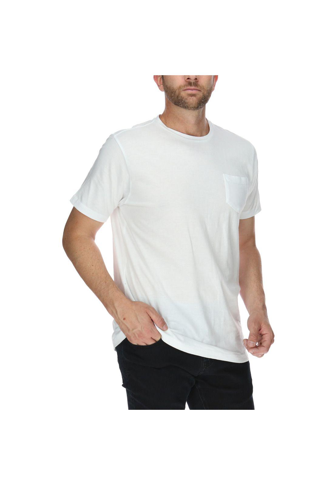 Polera Mc Hombre Foundation Pocket Tee Algodón Blanco-3