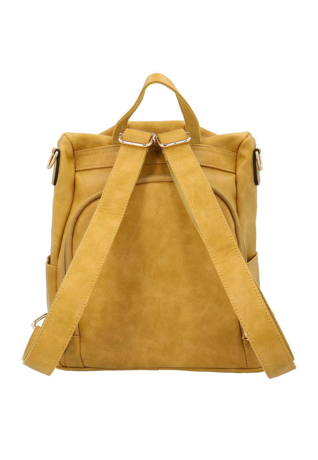 Mochila Mujer James Back Mostaza-2