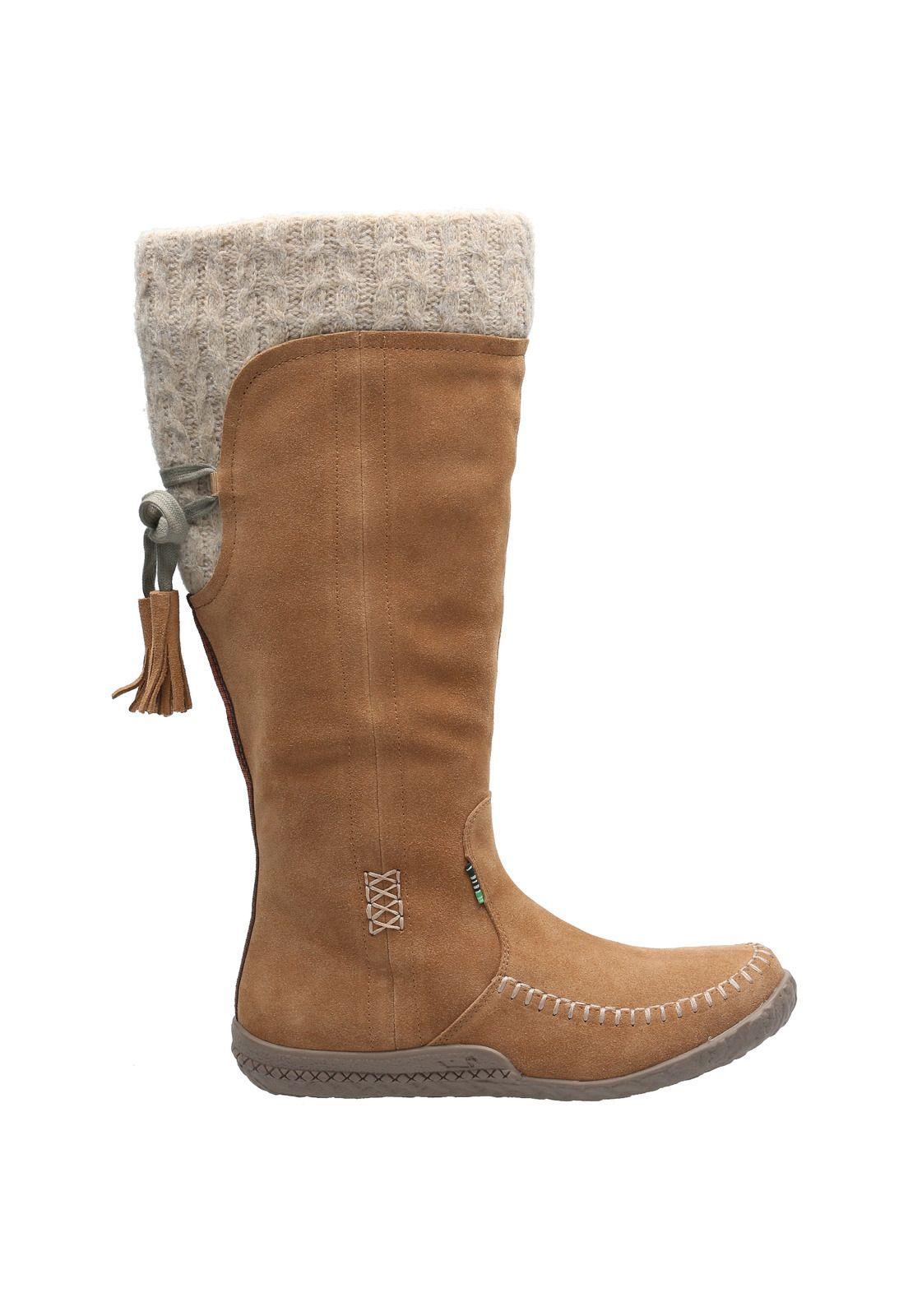 Bota Cuero Mujer Tara Café Claro-1