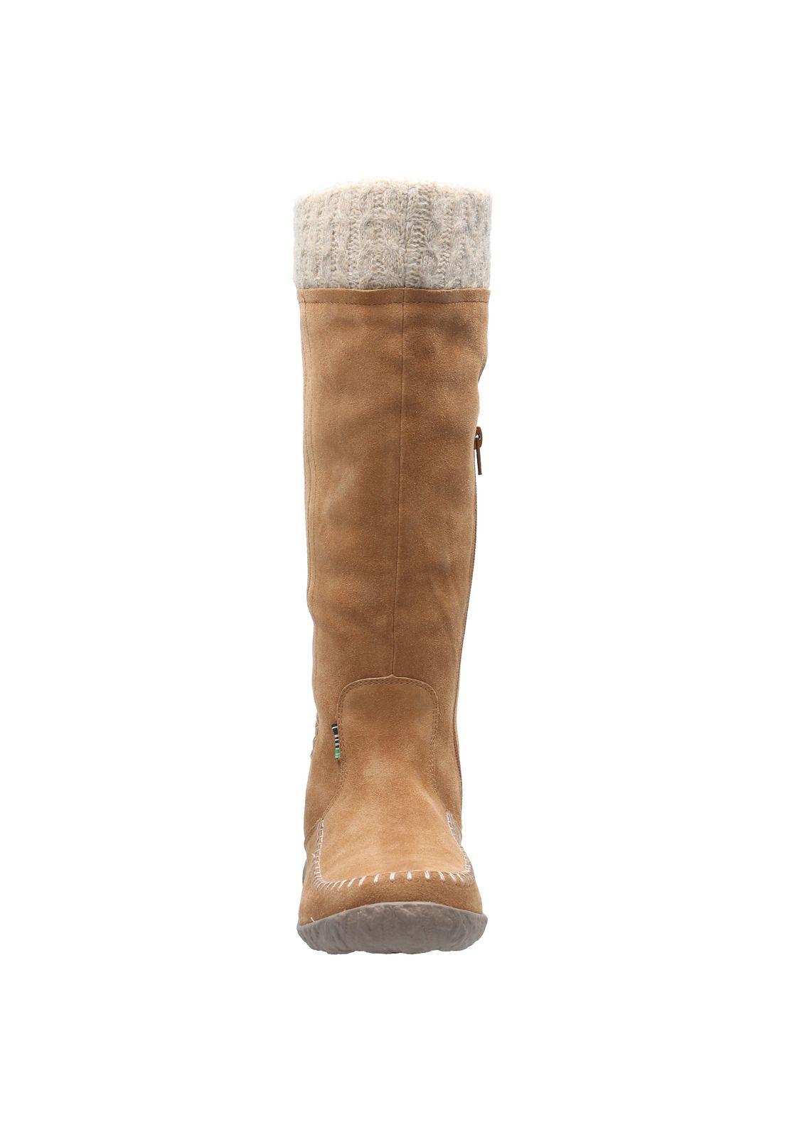 Bota Cuero Mujer Tara Café Claro-3