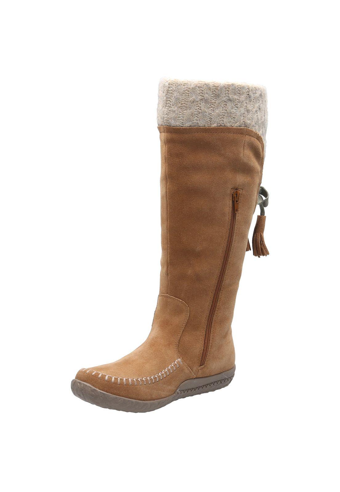 Bota Cuero Mujer Tara Café Claro-4