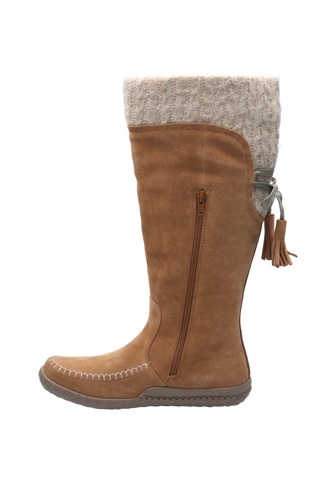 Bota Cuero Mujer Tara Café Claro-5