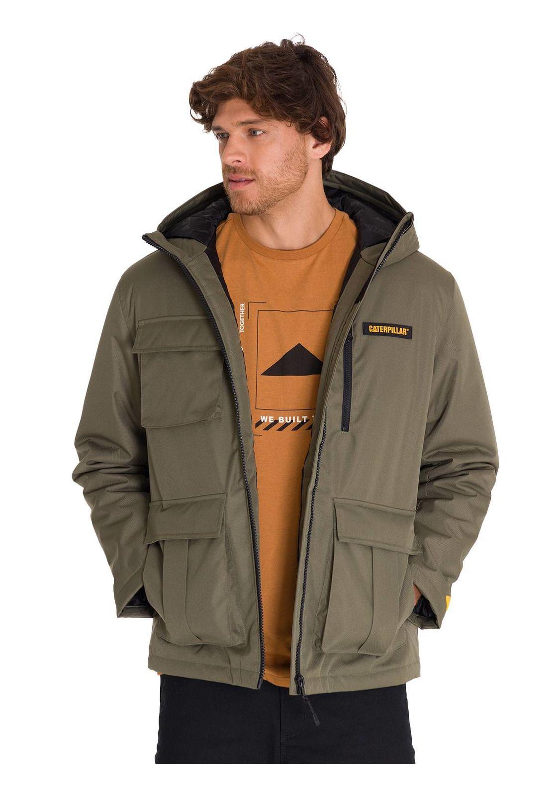 Chaqueta Heavyweight Insulated Hooded Hombre Verde-1