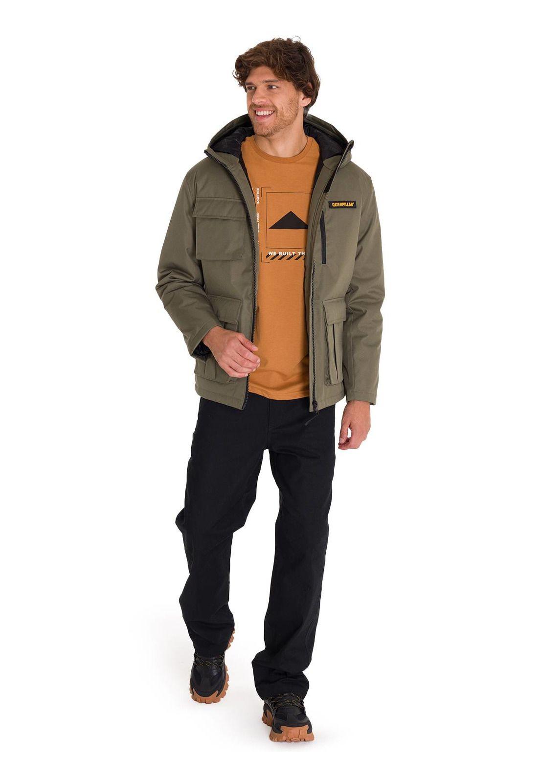 Chaqueta Heavyweight Insulated Hooded Hombre Verde-8