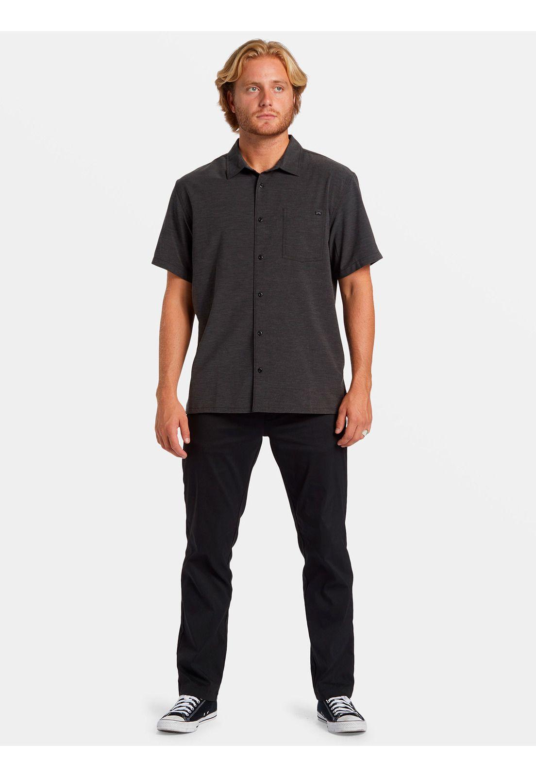 Camisa Manga Corta Hombre Surftrek Negra-0