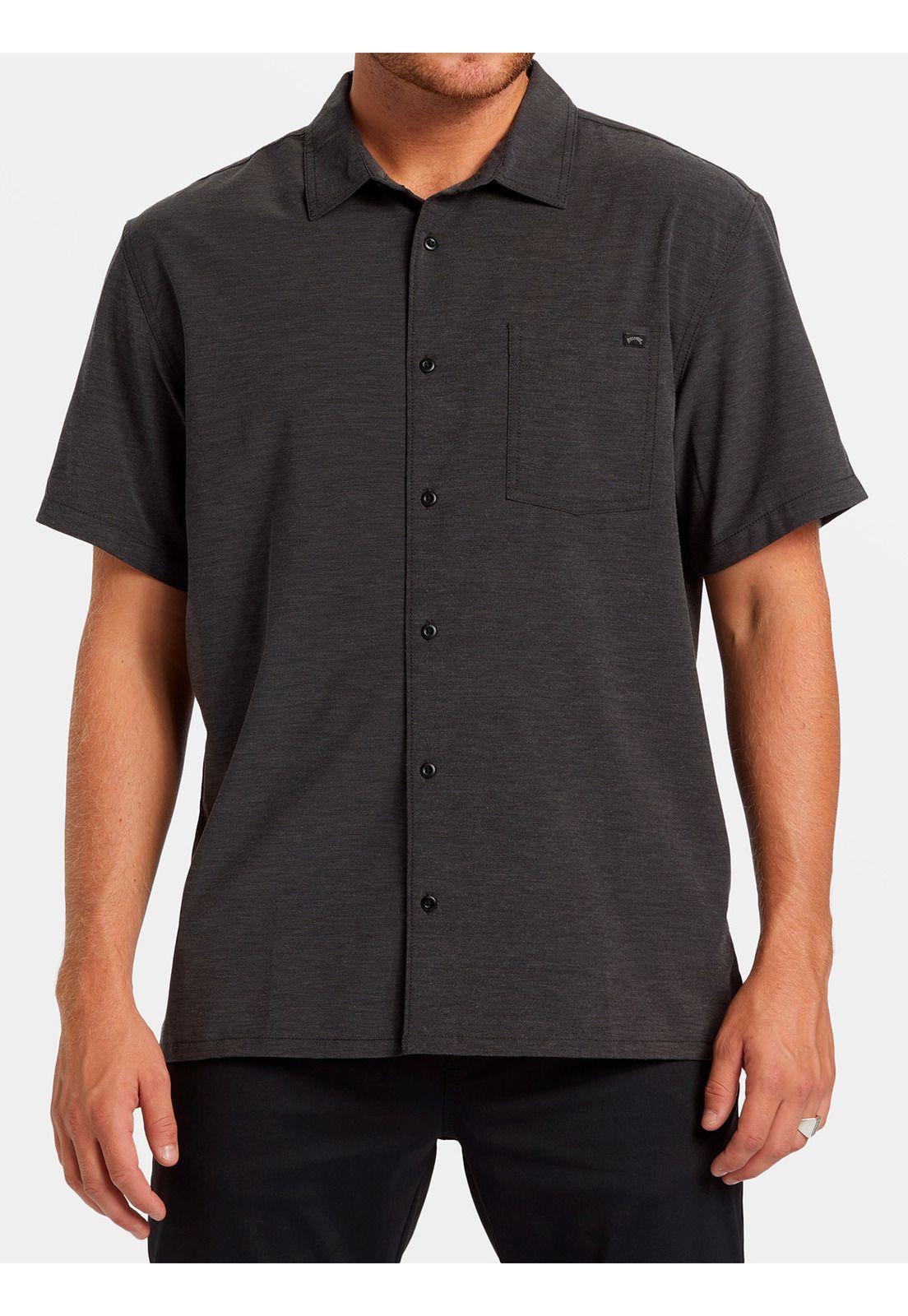 Camisa Manga Corta Hombre Surftrek Negra-1