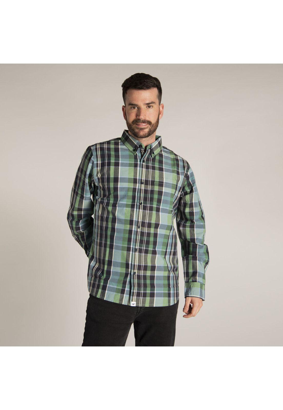 Camisa M/L Hombre Fdtn Btn Collar Ls S Azul-0
