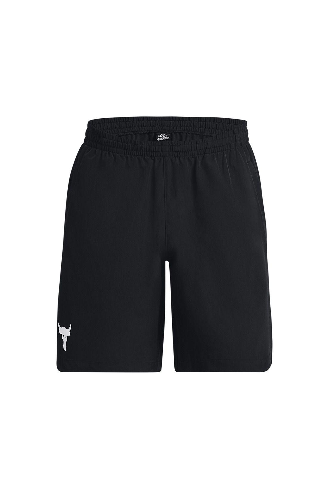 Short Training Tejidos Project Rock Negro Hombre-0