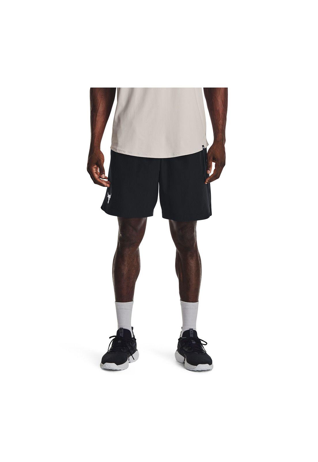 Short Training Tejidos Project Rock Negro Hombre-3