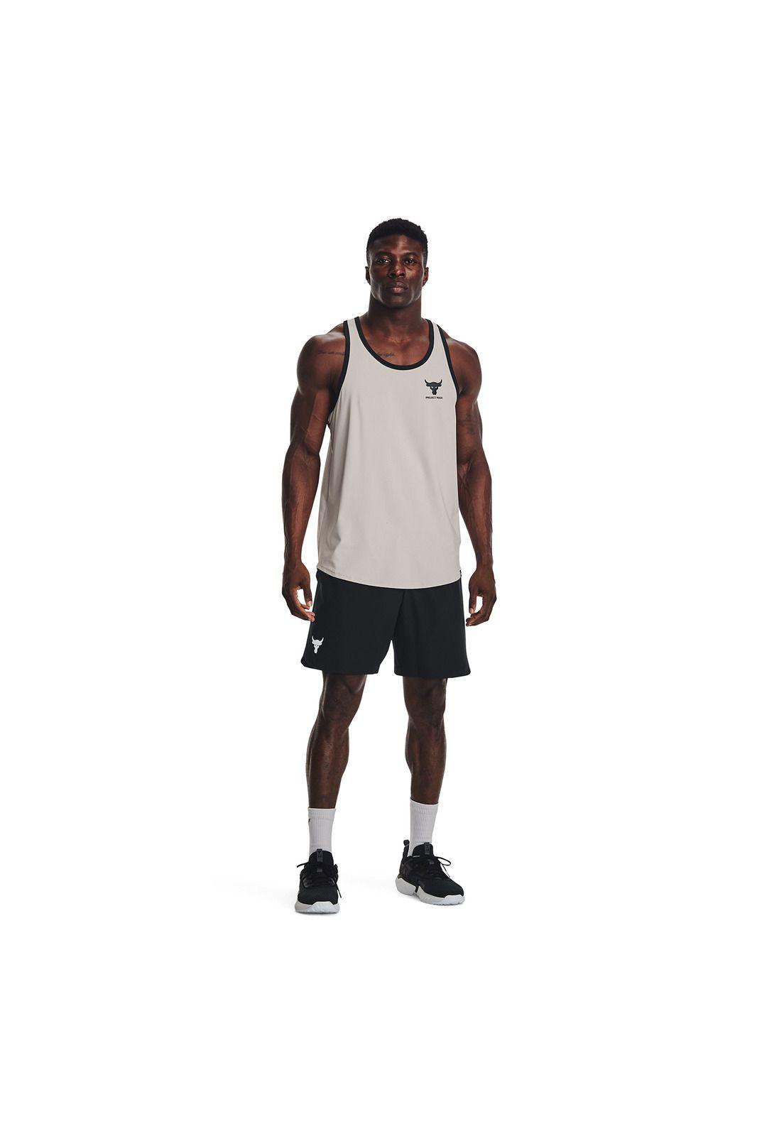 Short Training Tejidos Project Rock Negro Hombre-5