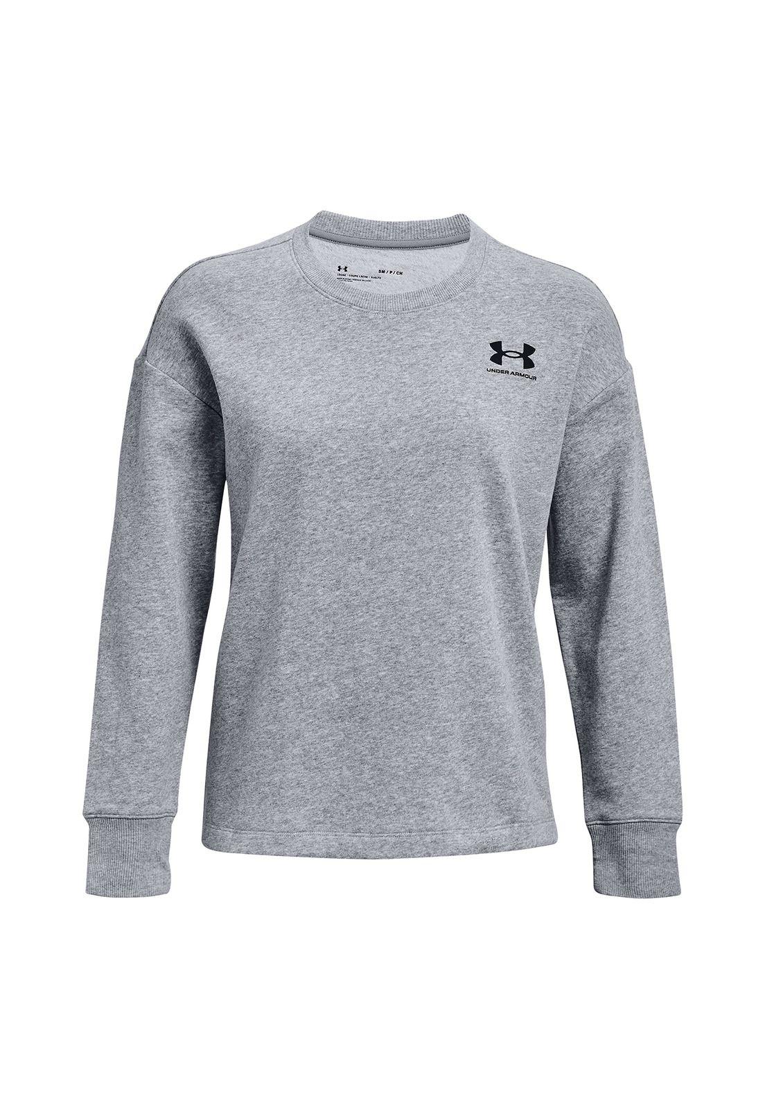 Polerón Mujer Rvl Flc Oversze Crew Gris-0