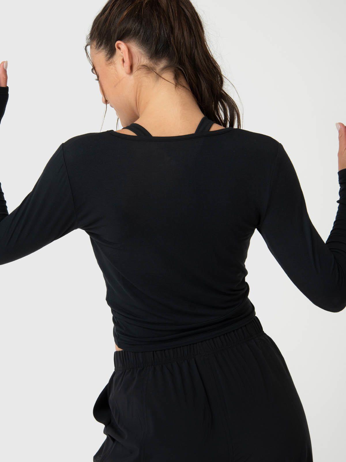 Polera Mujer Modal Aloe Negra-3