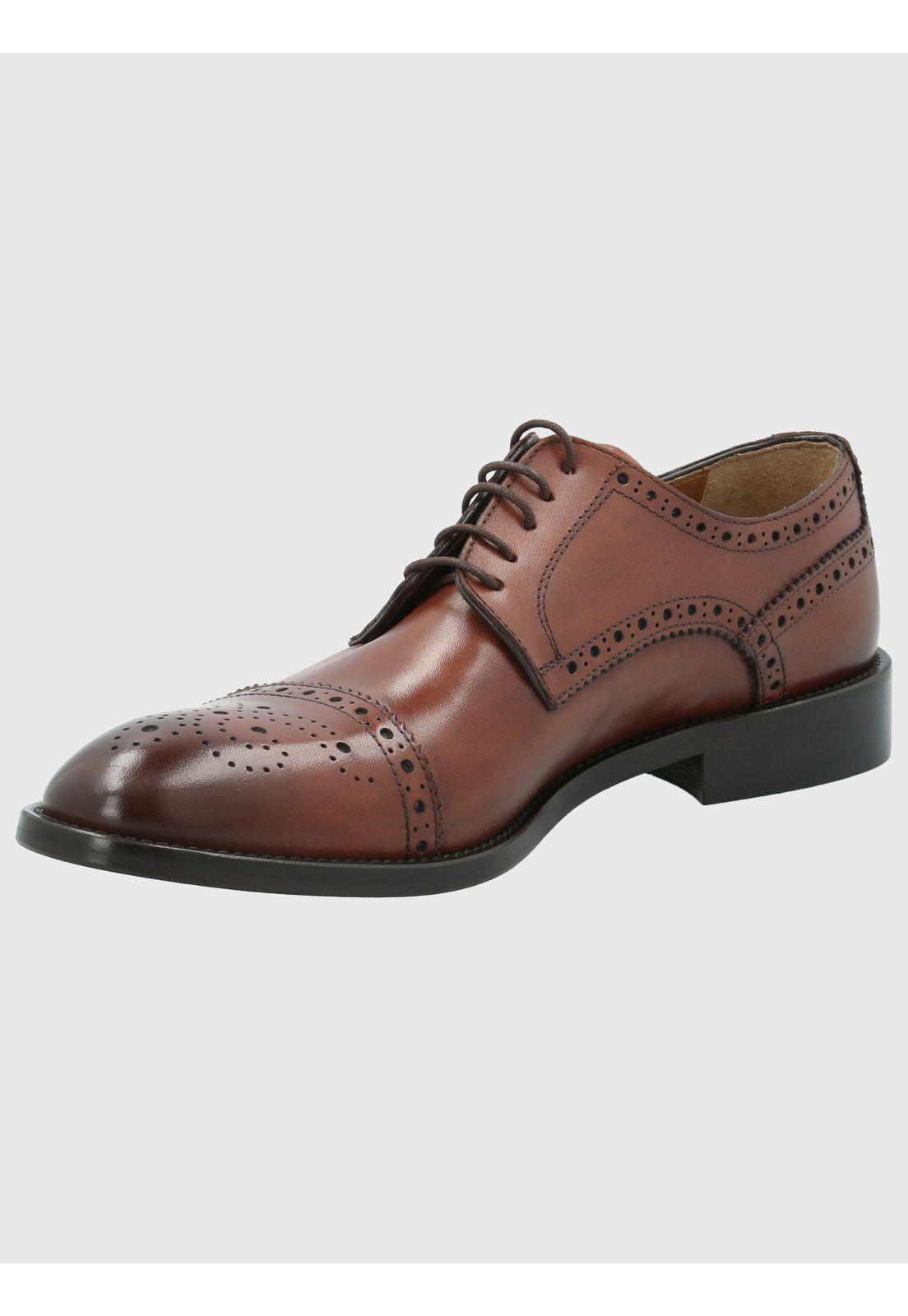 Zapato Cuero Hombre Nazzo Café-4