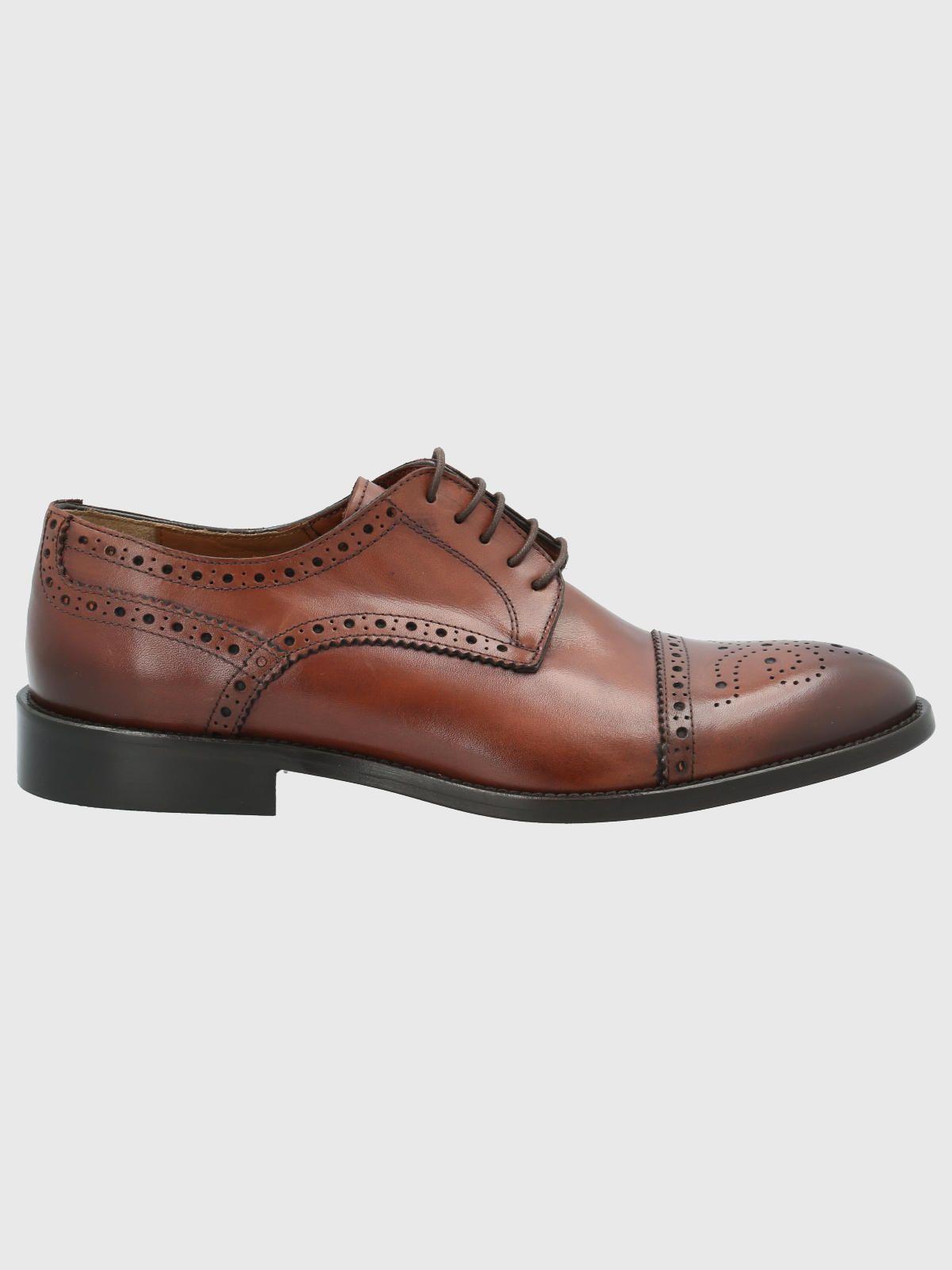 Zapato Cuero Hombre Nazzo Café-1