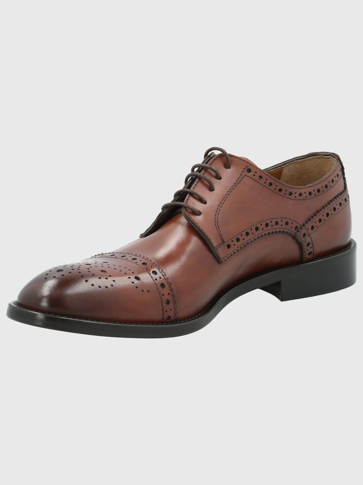 Zapato Cuero Hombre Nazzo Café-4