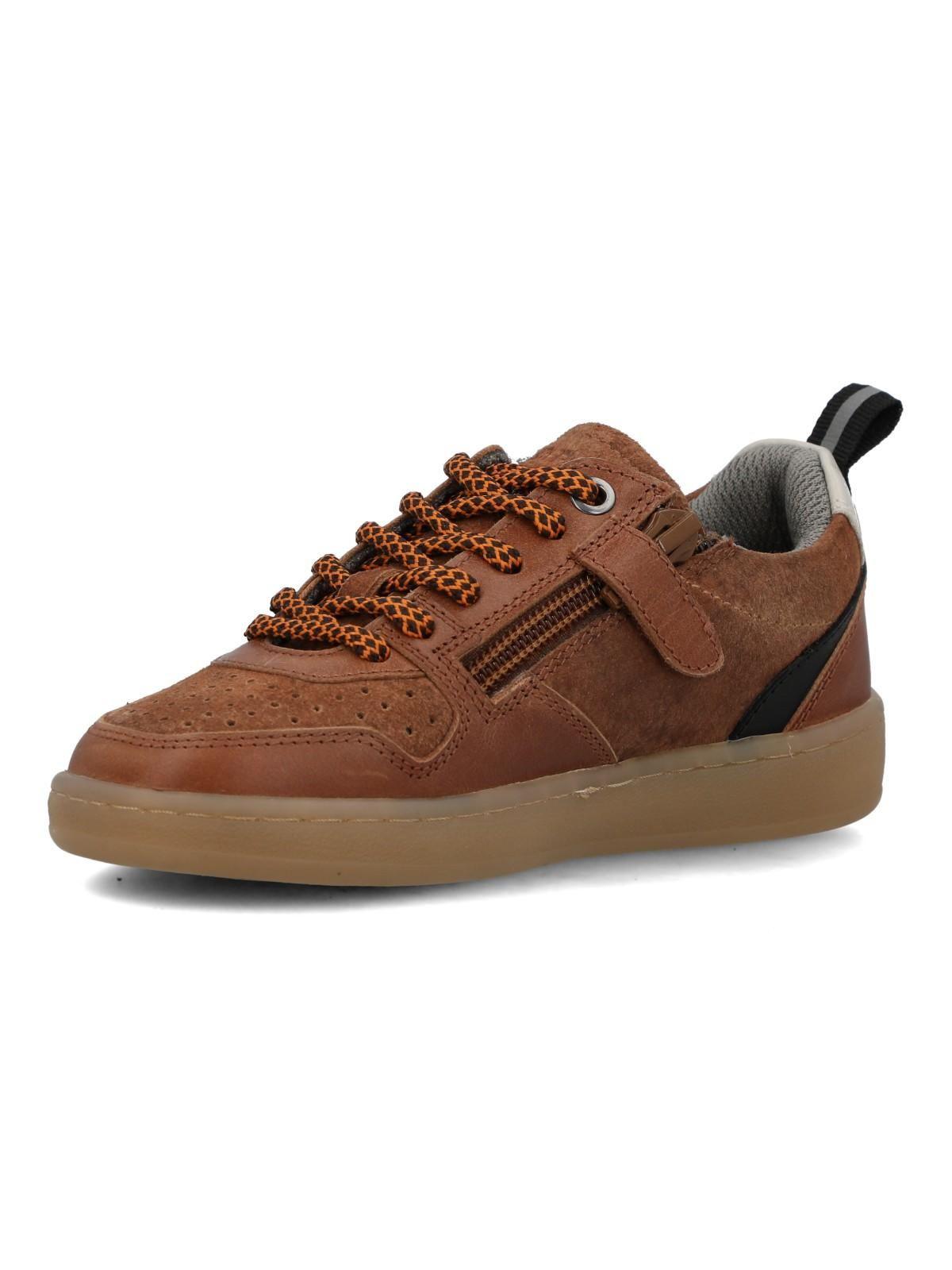 Zapatilla Cuero Niño Ocaso Café-5