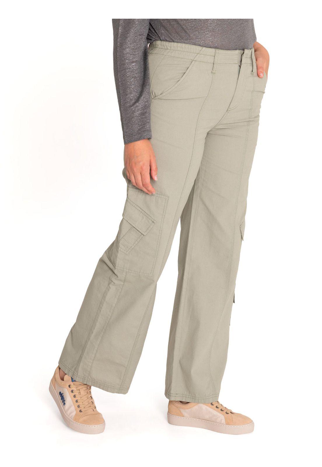 Pantalón Algodón Orgánico Mujer Adria Verde-5