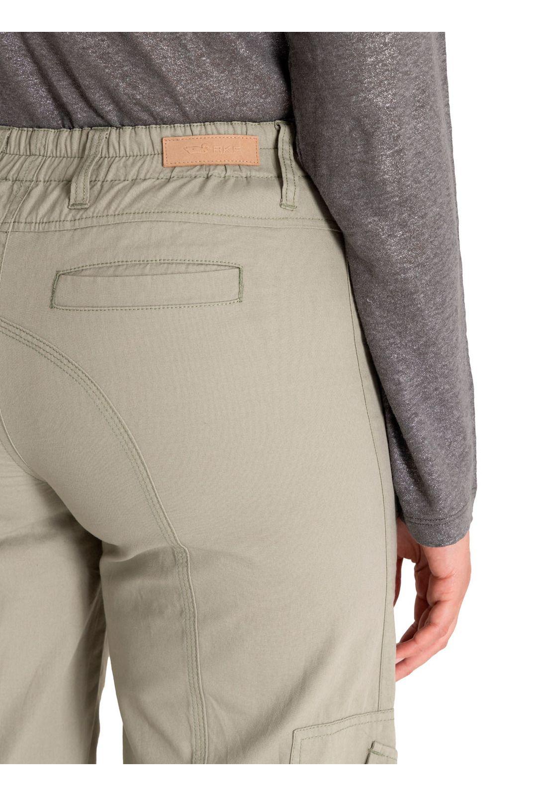 Pantalón Algodón Orgánico Mujer Adria Verde-8