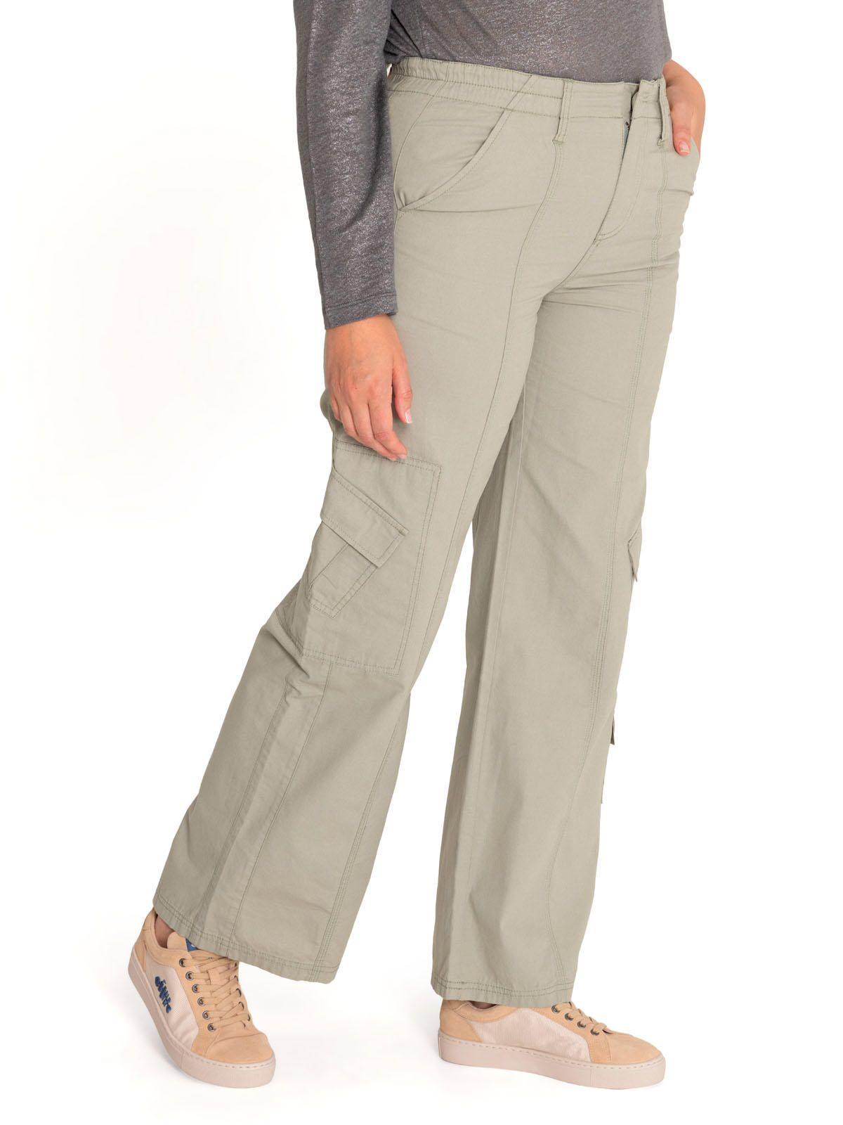 Pantalón Algodón Orgánico Mujer Adria Verde-5