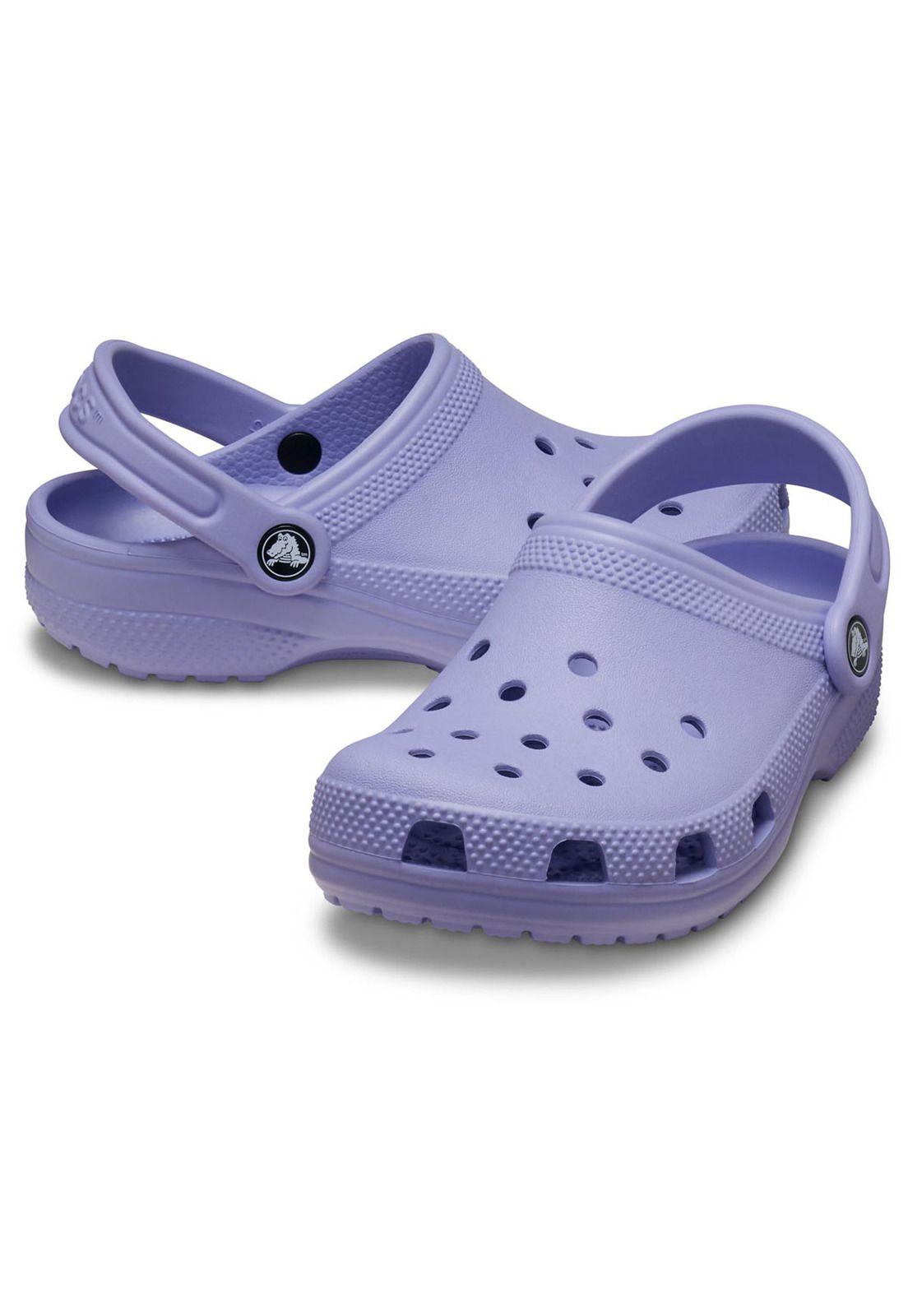Zueco Crocs Niña Classic Clog K Morado-3