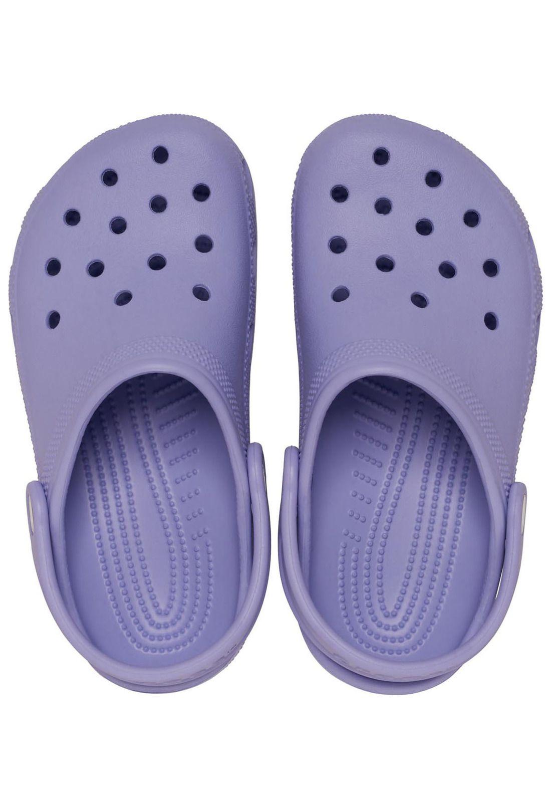 Zueco Crocs Niña Classic Clog K Morado-4