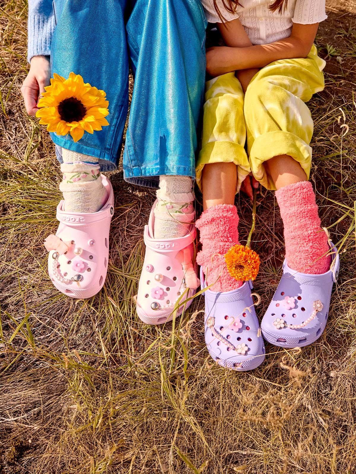 Zueco Crocs Niña Classic Clog K Morado-1