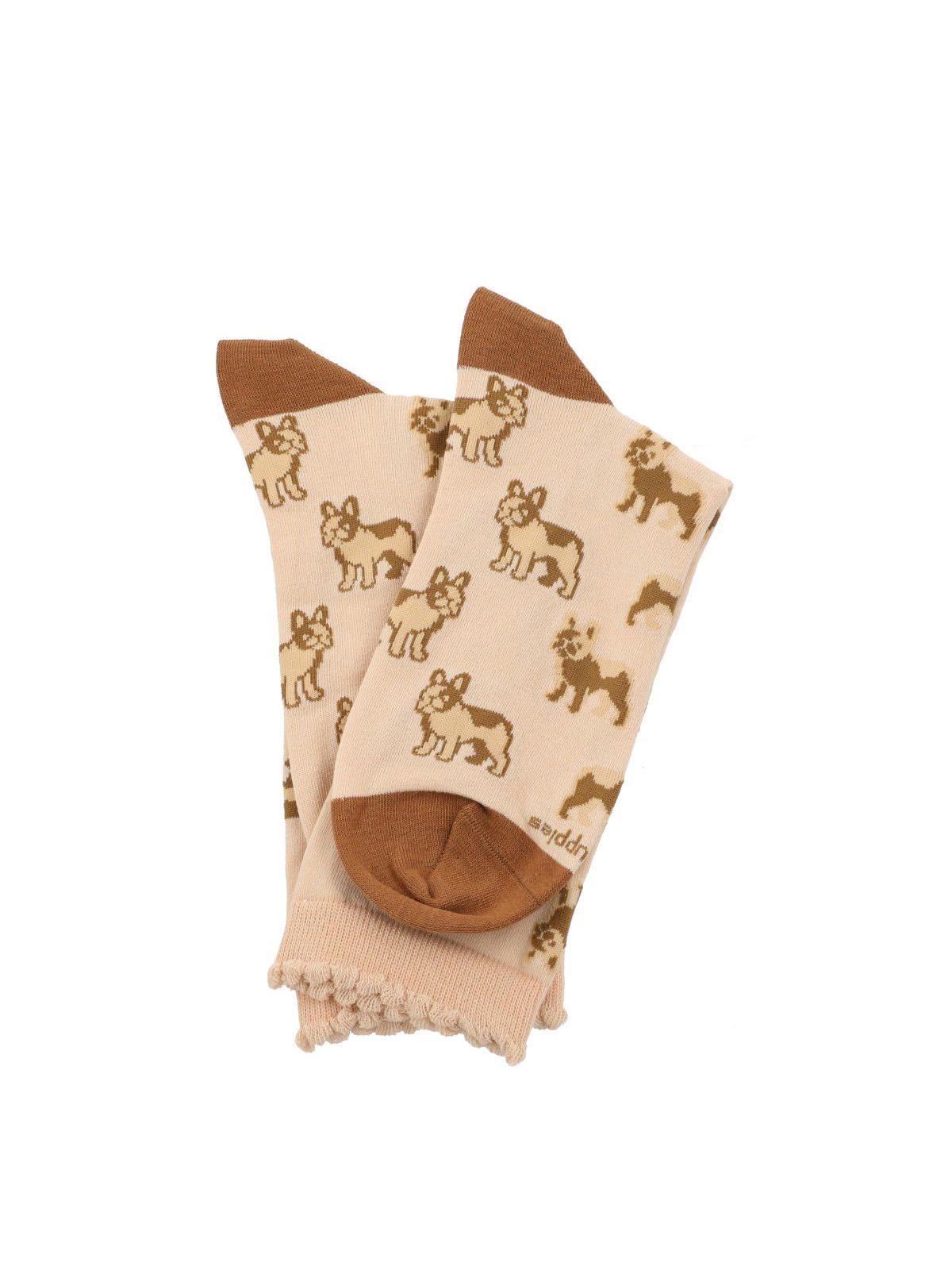 Calcetín Algodón Mujer C St Pug Rosado-2