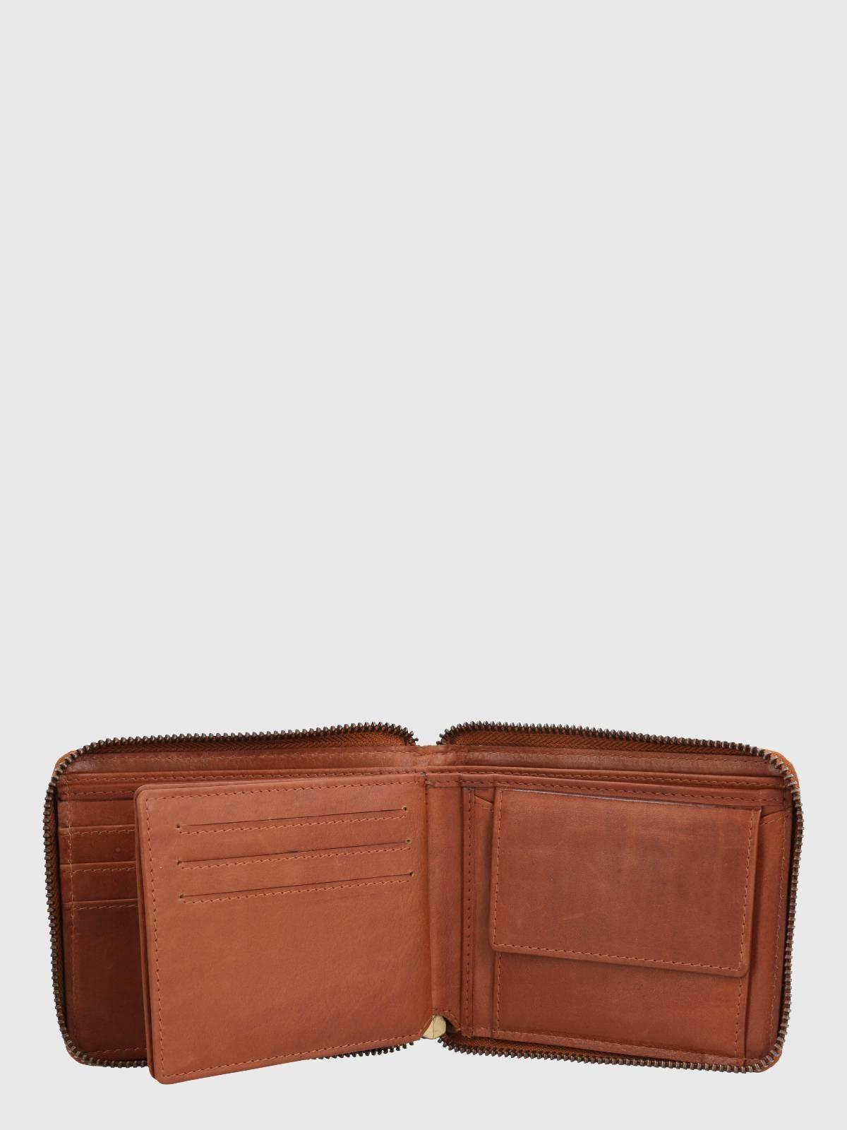 Billetera Cuero Unisex Om Middleton Zip Café-3