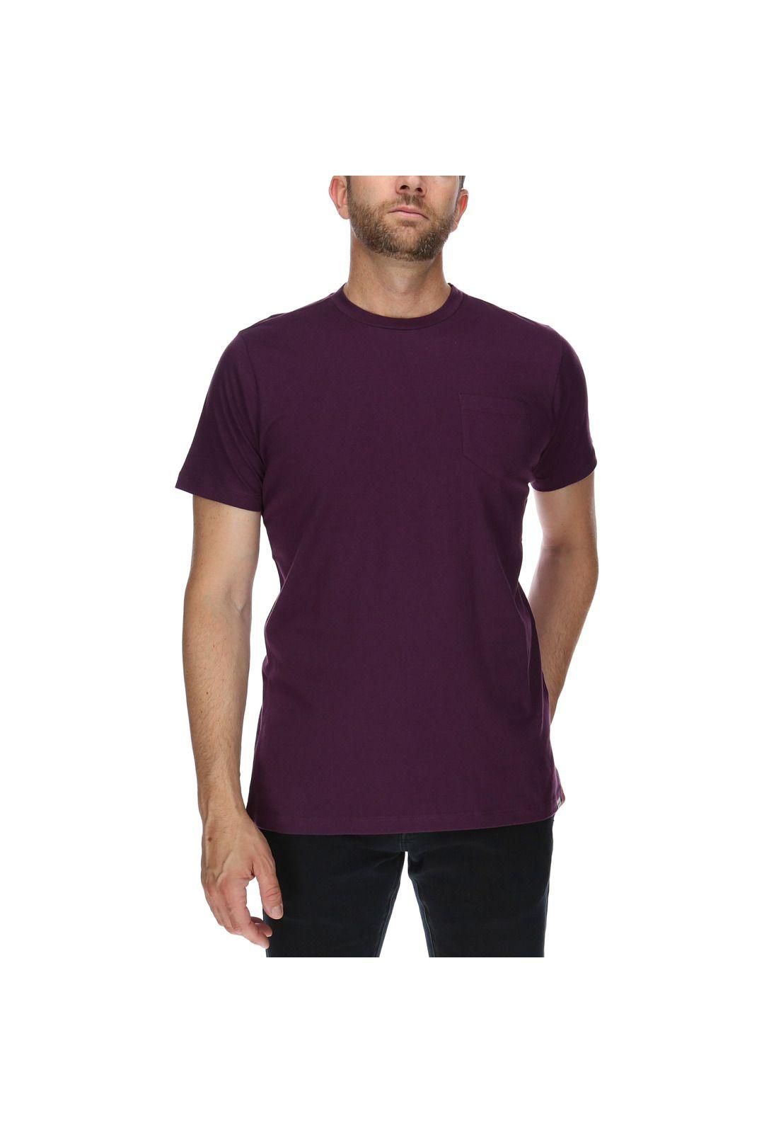 Polera Mc Hombre Foundation Pocket Tee Algodón Uva-0