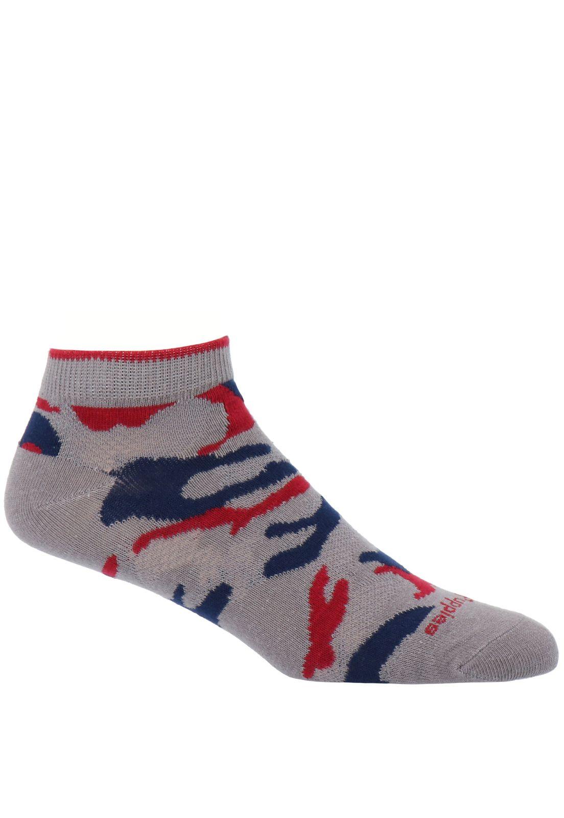 Calcetín Algodón Camo Gris Hombre-0