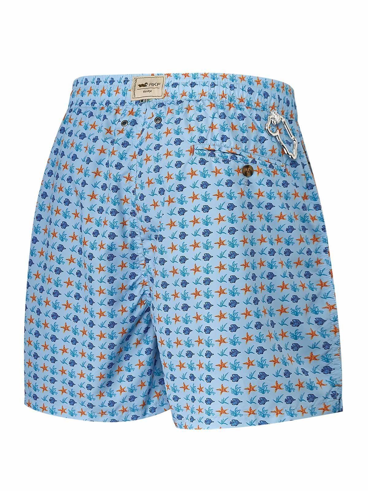Traje De Baño Fibras Recic Hombre Celeste Izam-1