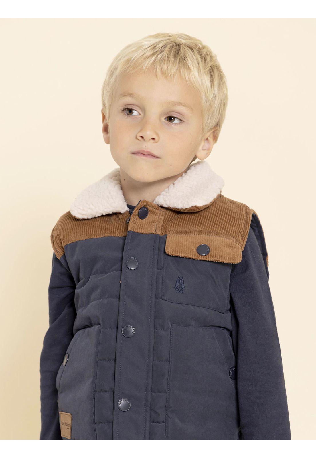 Parka Sin Mangas Montana Niño Azul-1
