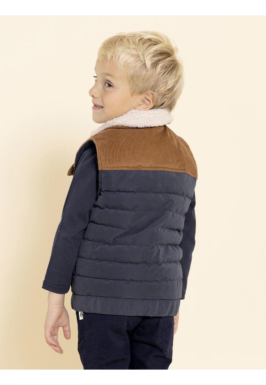 Parka Sin Mangas Montana Niño Azul-3