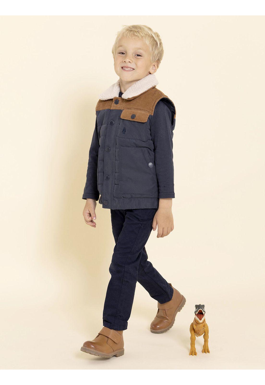 Parka Sin Mangas Montana Niño Azul-4