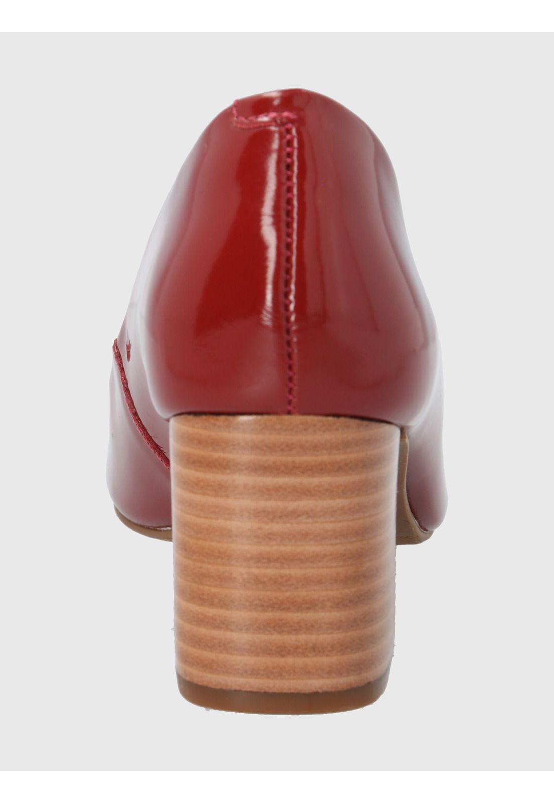 Zapato Cuero Rojo Mujer Nora -5