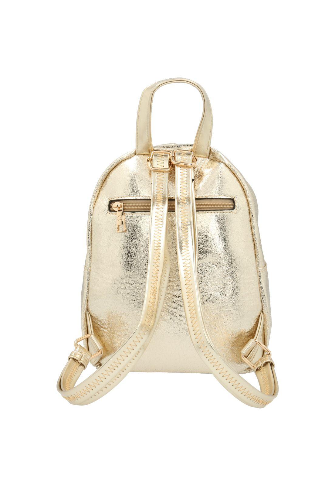 Mochila Mujer Brilla Back Dorado-2