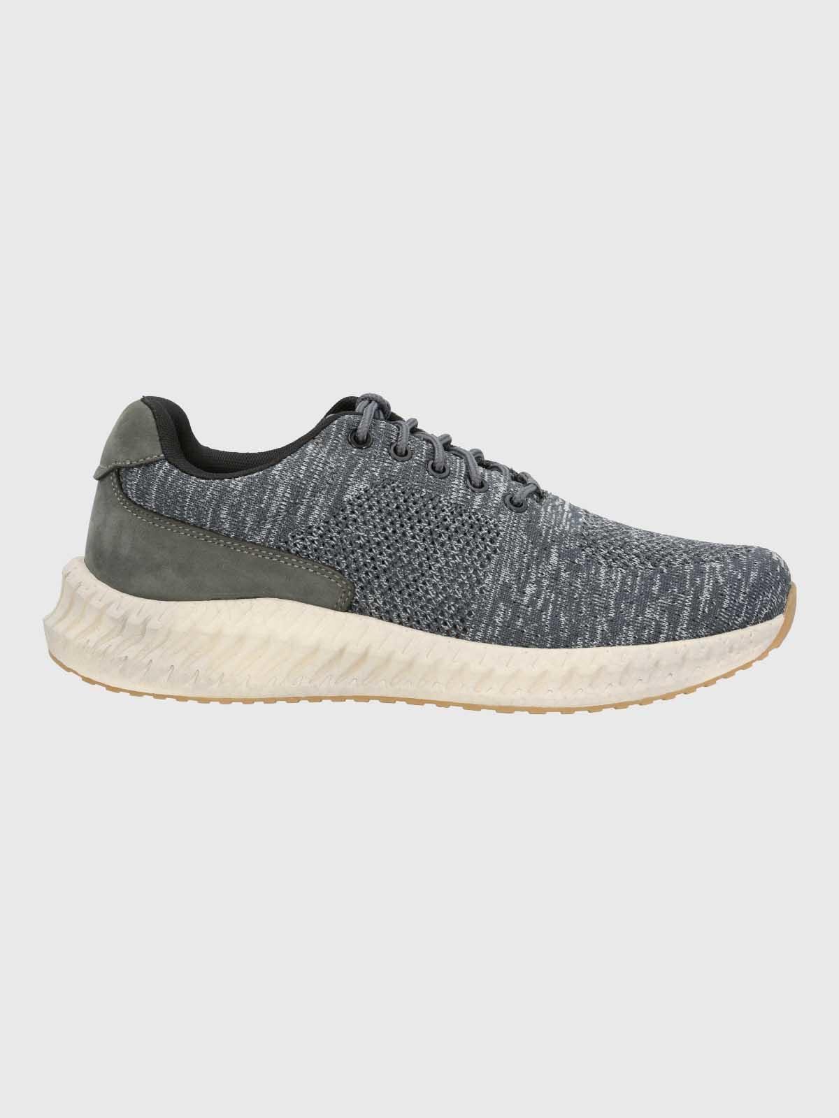Zapatilla Spinal Hombre Knit Lace Gris-1
