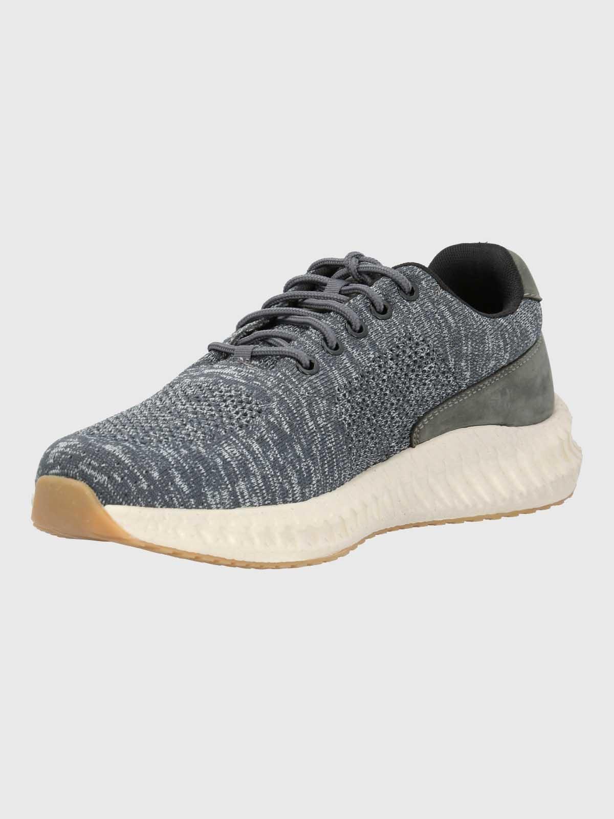 Zapatilla Spinal Hombre Knit Lace Gris-4