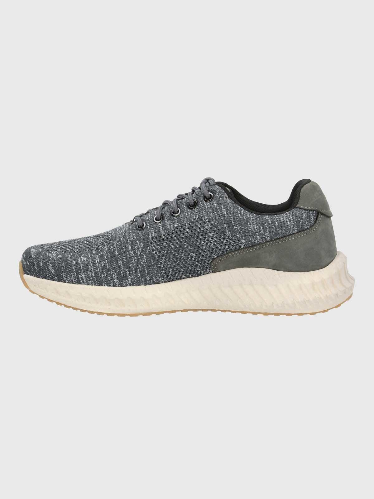 Zapatilla Spinal Hombre Knit Lace Gris-5