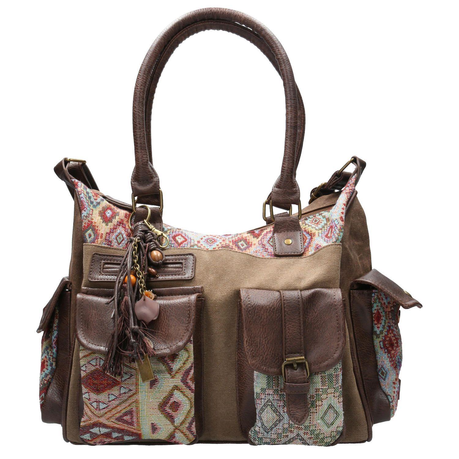 Cartera Mujer Rossi Hobo Café-0