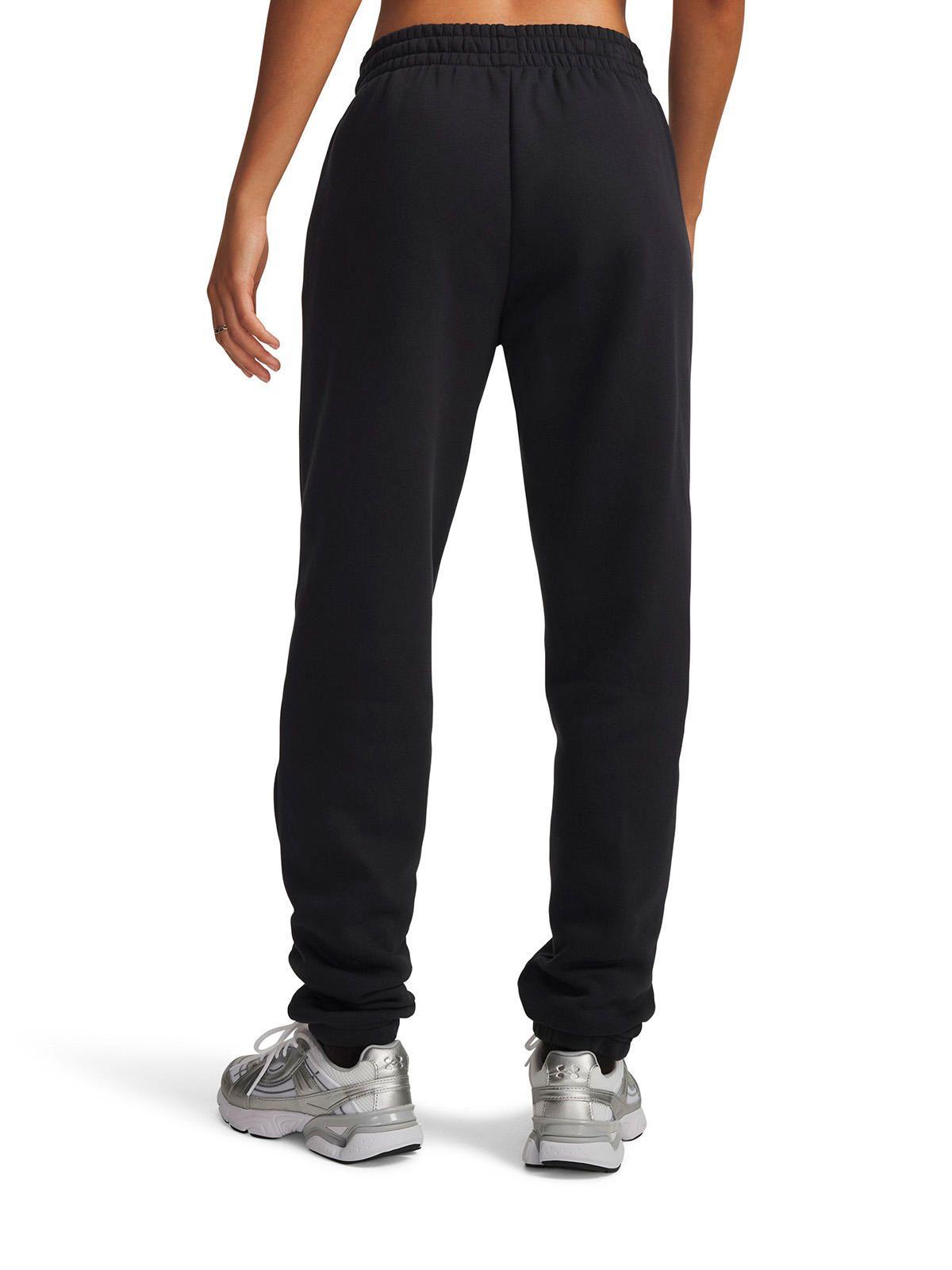 Jogger UA Icon Fleece Negro Mujer-1