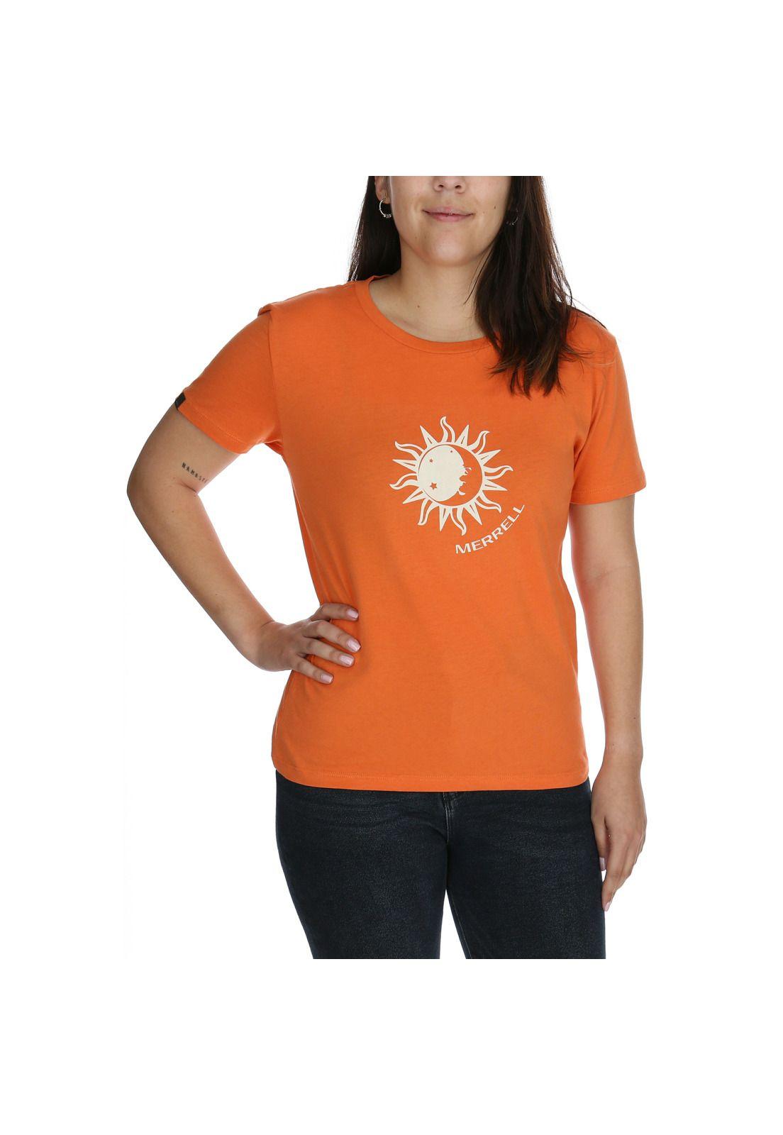 Polera Mujer Sun-Moon Tee Naranjo-0