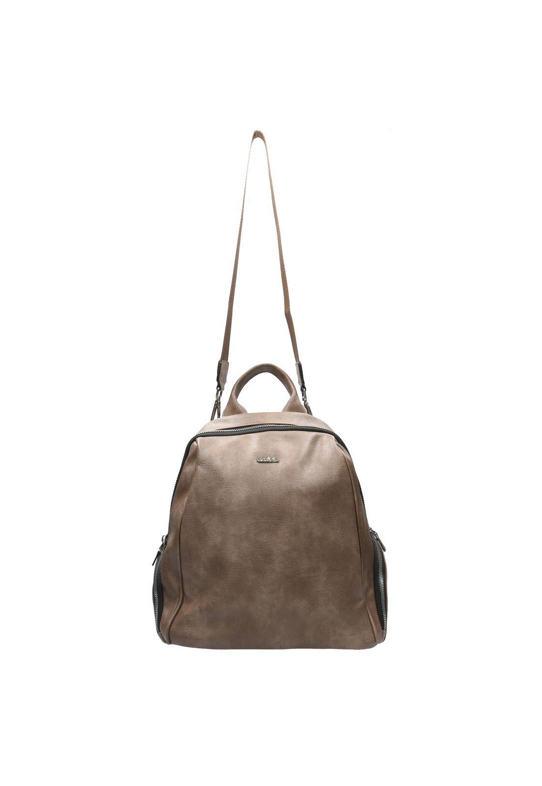 Mochila Convertible Mujer Sensa Back Taupe-3