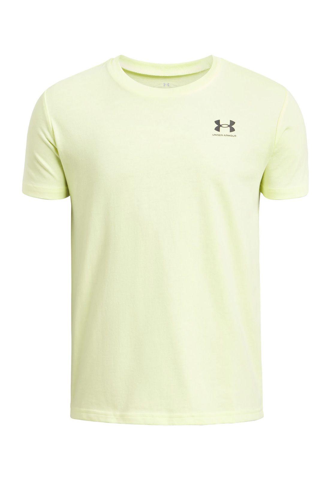 Polera Manga Corta Ua Sportstyle Lc Amarillo Para Niño-0