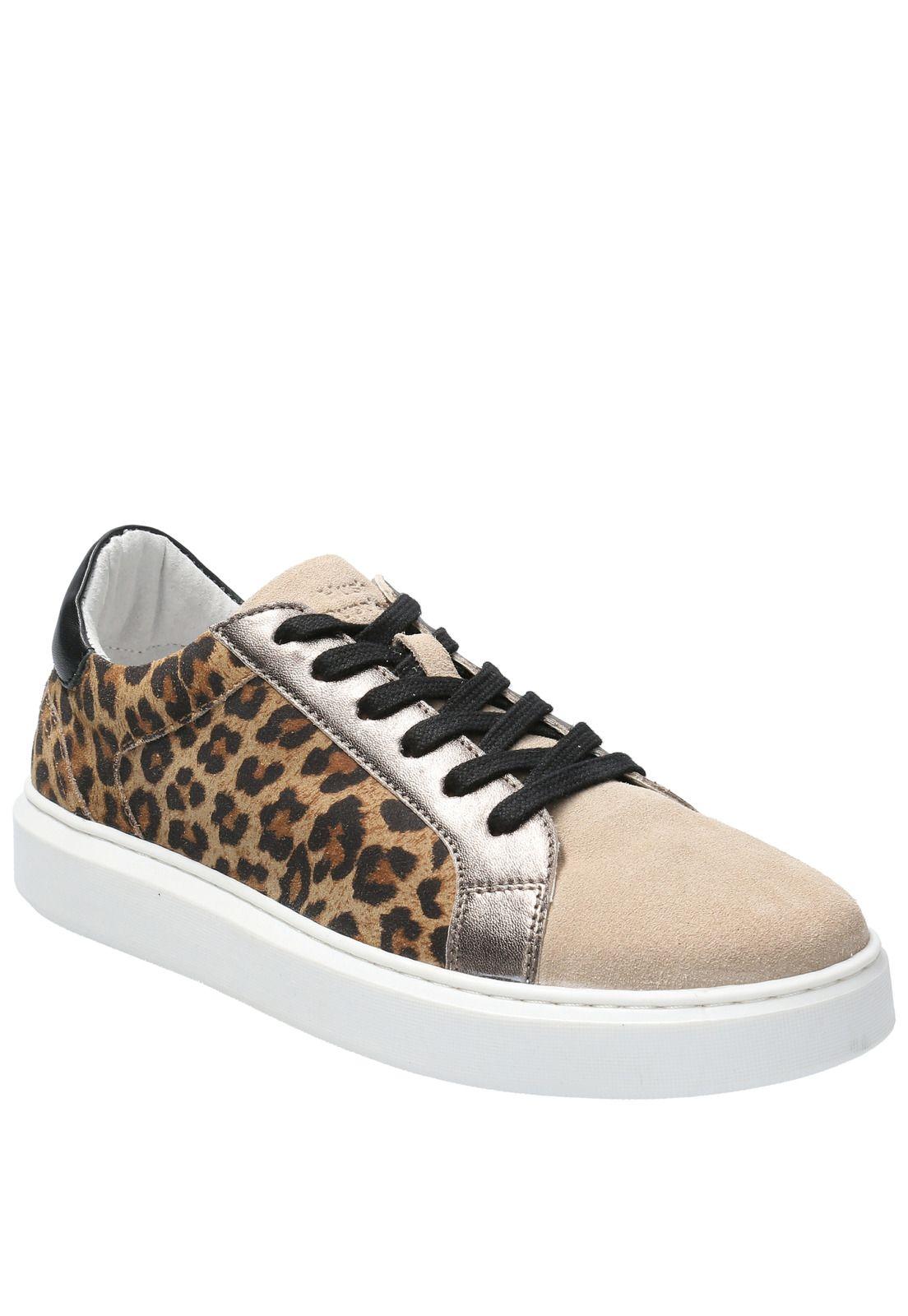 Zapatilla Cuero Mujer Mahal Beige-0